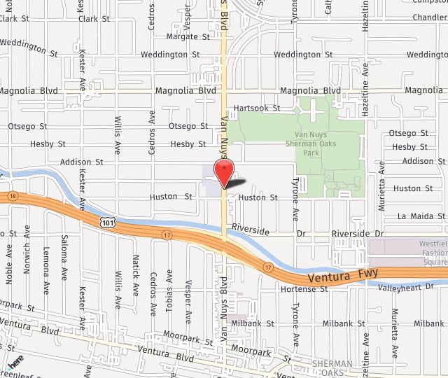 Location Map: 4910 Van Nuys Blvd. Sherman Oaks, CA 91403