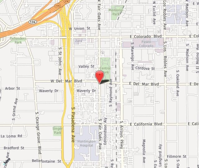 Location Map: 301 S Fair Oaks Ave Pasadena, CA 91105