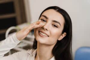 Woman with beautiful rhinoplasty results in Sherman Oaks, CA